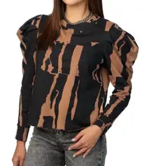 CROSBY By Mollie Burch Bixby Sweater Cotswold Black Brown Size‎ Medium