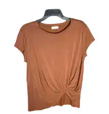 Rust Stretchy Top w Gathered Side Wm S