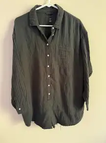 aerie gray long sleeve romper 