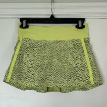 Lululemon Pace Rival Skirt II Dottie Dash Clarity Yellow Black 2