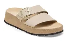 Birkenstock Almina Nubuck Leather Wide Straps Platform Size 40 Women’s 9-9.5