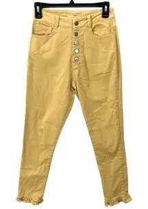 Capulet Imogen Cropped Pant Jeans in Custard Size XS Yellow‎ Button Fly Jeans