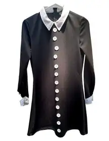 Halloween Costume Dress of Wednesday of The Addams Family - Size Adult Small