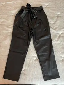 NWT Leather Paperbag Pants