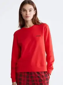 Calvin Klein Womens Red NEW Sleep Soft Lounge Shirt In Size L MSRP $89 Leisure