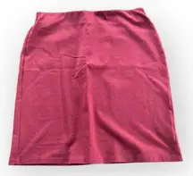 Old Navy Cranberry Red Pencil Skirt Elastic Waist Business Casual Women’s Medium