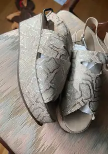 Snakeskin Platform Sandals