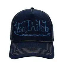 Von Dutch NWT!  Navy Stone Demin Trucker Hat - Unisex