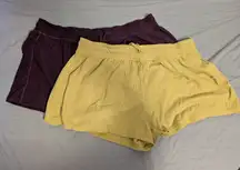 Parade Lot Of 2 Waffle Shorts Women's XL Yellow/Magenta