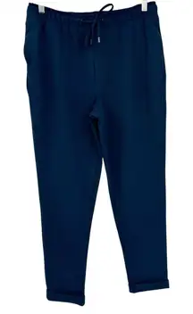 Zara Womens Casual Lounge Work Knit Career Cuffed Hem‎ Sweat Pants Size M Navy