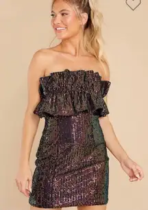 Red Dress Boutique Do+Be Own Your Moment Multicolor Sequin Dress Black S Juniors