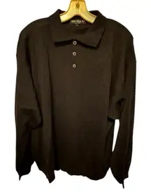 Giglio Rosso Made In Italy Wool Blend Black Sweater