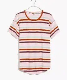 Madewell  Whisper Cotton Tee Shirt Small Striped T-Shirt short sleeve Womens