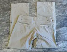 Athleta  Drawstring Pants sz 6 Tear Away B4 U Play Beige pant Style 43257 Hiking