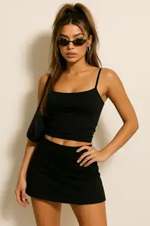 Vintage 90's BETSEY JOHNSON BLACK LABEL Mini (Short!) Skirt Size XS Raver Y2K