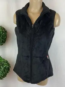 The North Face Black Fuzzy Cozy Fleece Zip Up Sleeveless Vest M