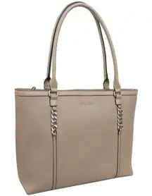 Ellen Tracy Pebble Grain Chain Tote Bag