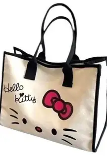 SANRIO Hello Kitty Large Canvas Double
Handle Tote Bag - NWT