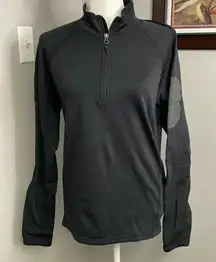 MARMOT Womens 1/2 Zip Polartec Pullover Size Small Black Fleece Lined Warm Pop