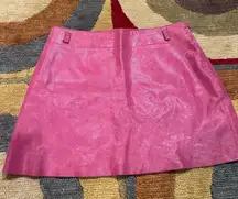 Express World Brand Vintage 100% Leather Pink Low Rise Mini Skirt Y2K Style 3/4