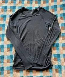 Athleta Size‎ Medium Long Sleeve Thumbhole Ruched Gray