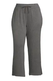 TERRA & SKY Womens Stretch Pants Size 1X 16W-18W Gray Wide Leg Pockets New