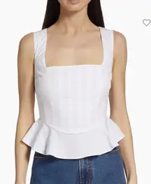 Veronica‎ Beard Nikolette Ruffle Hem Peplum Tank