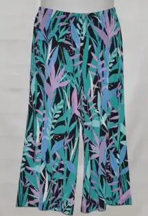 New Bob Mackie Pants‎ & Jumpsuits | Bob Mackie Tropical Paradise Print Gaucho