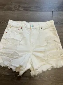 White Jean Shorts