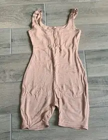 Naked Wardrobe  tan romper