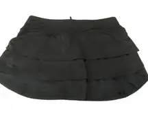 Athleta Stripe Swagger Skirt Skort Black Heathered 983302 Tiered Size large