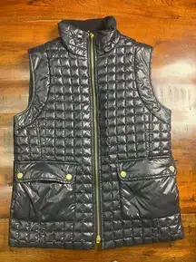 Tory Burch Tricia Quilted Puffer Vest  Black XS