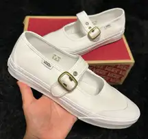 VANS Mary Jane white gold buckle shoes sneakers new 
