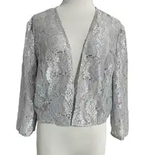 New Alex Evenings 18  Top Cover Up Blazer Wrap Cocktail Wedding Party Evenin