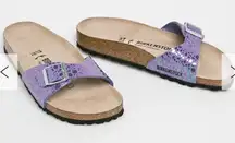 Birkenstock | NEW Madrid BS Metallic Stones Purple Slides Sandals, 36 EU/ 5.5 US