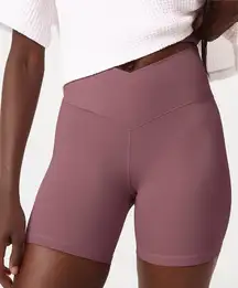 Aerie Offline Real Me Hi-Rise 7” Bike Short with Crossover Waist in Mauve