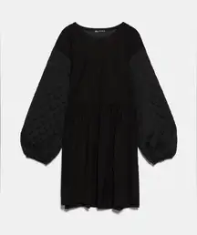 ZARA Black Puffy Sleeved Dress - S