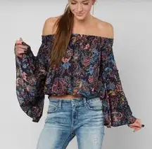 Free People  Free Spirit Off the Shoulder Boho Top