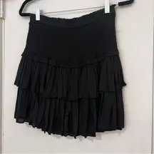Reset Black Tiered Layer Mini Skirt
