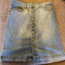 Size 2 adorable INC denim skirt. Great condition