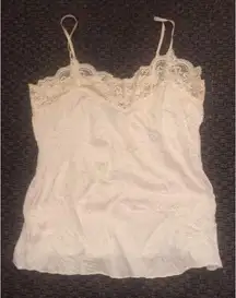 💕ARDEN B💕 White Camisole with Lace Trim