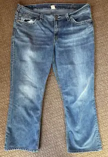 Silver Jeans Santorini Womens‎ Plus Size SZ 18 Denim Cropped Jeans