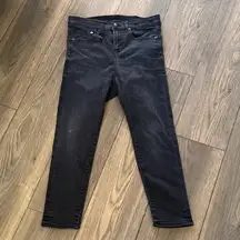R13 The Drop Black Denim Jeans size 27