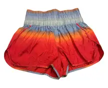 Free People movement tie dye ombré gradient print athletic shorts size large