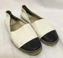 Tory Burch Colorblock Leather Espadrille Flat 8.5