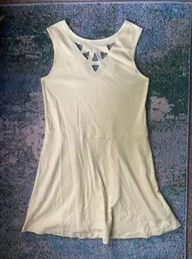 Vintage Avon Fashions yellow cut out sleeveless tennis swing dress, size medium