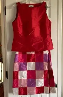 Due per Due Collection Patchwork Wrap Skirt and Top