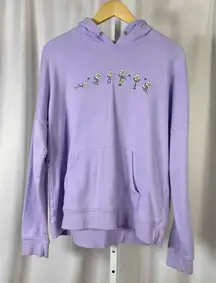 aLab Large Eat Dirt Skate Daisy Flower Graphic Hoodie Sweatshirt Lilac Street