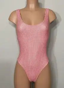 New. WILDFOX red stripe swimsuit. Small. Retail $178