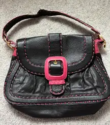 Vintage Black Purse Pink 